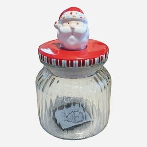 NEW Ashland Glass Container with Santa Lid
